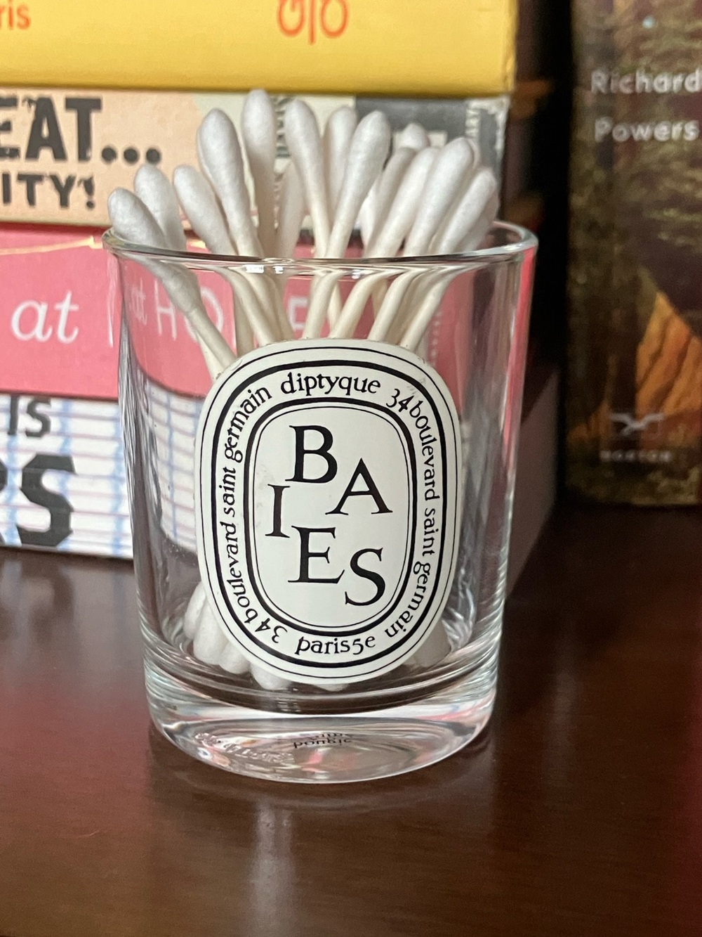 Empty diptyque Baies glass votive